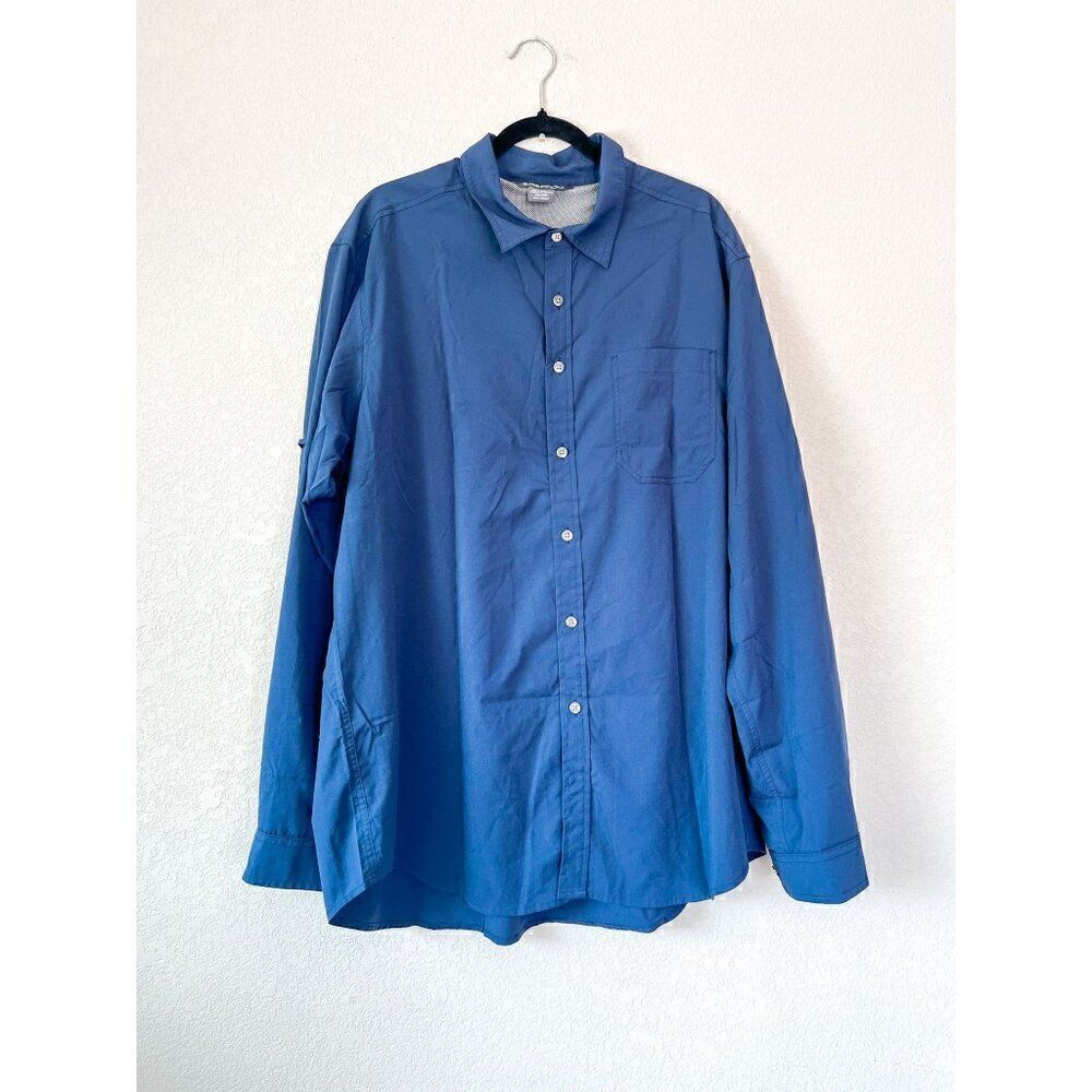 Exofficio Navy Men's Ventilation Outdoor Long-Sleeve Shirt Size 2XL